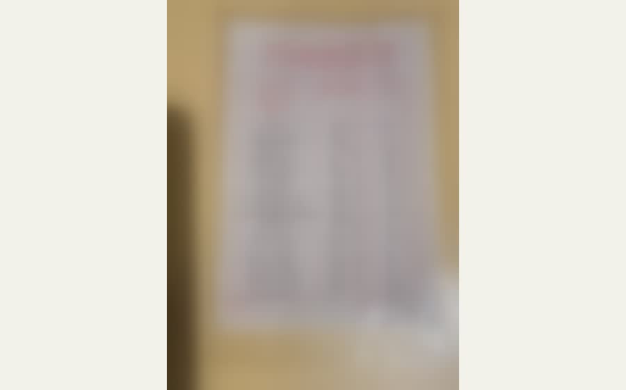 Permanently blurred preview of the handwriting test document